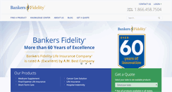 Desktop Screenshot of bankersfidelity.com